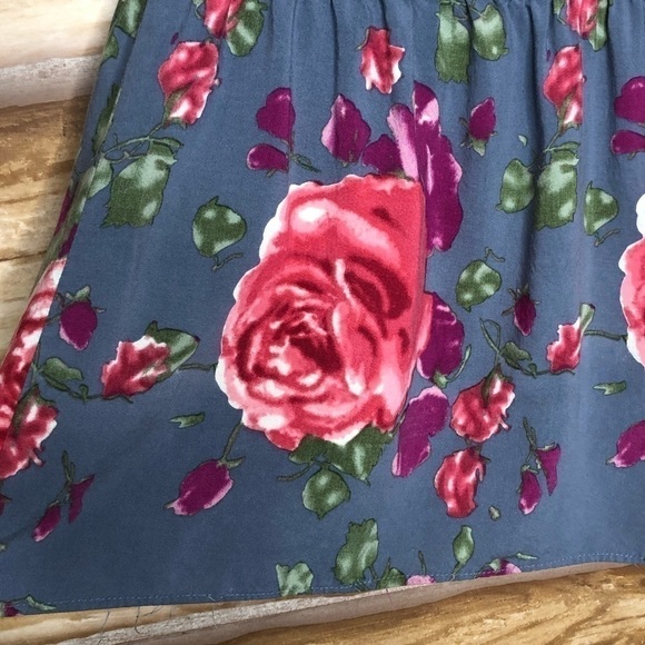 Nicolette scoop neck cap sleeve dropped waist floral skirt dress size M - Picture 5 of 8